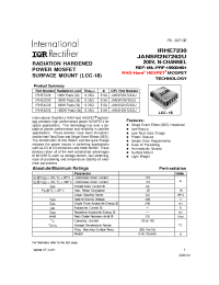 Datasheet JANSR2N7262U manufacturer IRF