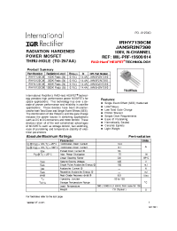 Datasheet JANSR2N7380 manufacturer IRF