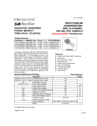Datasheet JANSR2N7381 manufacturer IRF