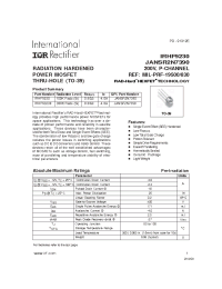 Datasheet JANSR2N7390 manufacturer IRF