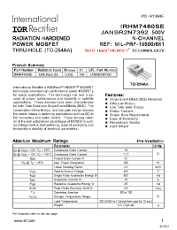 Datasheet JANSR2N7392 manufacturer IRF