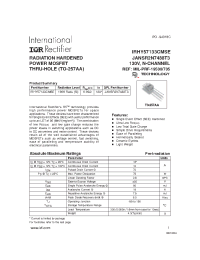 Datasheet JANSR2N7488T3 manufacturer IRF