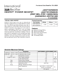 Datasheet JANTX2N6845 manufacturer IRF