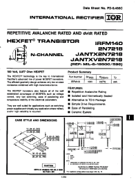 Datasheet JANTX2N7218 manufacturer IRF
