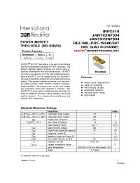 Datasheet JANTX2N7334 manufacturer IRF