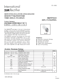 Datasheet JANTXV2N6790 производства IRF