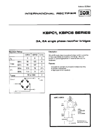 Datasheet KBPC1 manufacturer IRF
