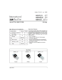 Datasheet MBR20080CT-1 manufacturer IRF