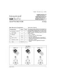 Datasheet MBR2045CT-1 производства IRF
