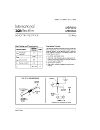 Datasheet MBR360 производства IRF