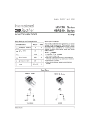 Datasheet MBRB1045TRL производства IRF