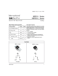 Datasheet MBRB10 manufacturer IRF