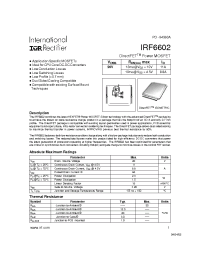 Datasheet MOSFETIRF6602 manufacturer IRF