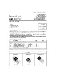 Datasheet MURB2020CTTRR manufacturer IRF