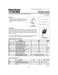 Datasheet RGBC40M manufacturer IRF