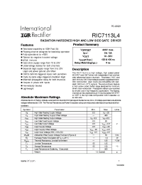 Datasheet RIC7113L4 manufacturer IRF