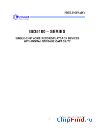 Datasheet I5108SI manufacturer ISD