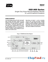 Datasheet ISD1400 manufacturer ISD