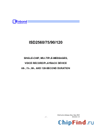 Datasheet ISD2590S manufacturer ISD