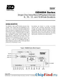 Datasheet ISD4004-08MED manufacturer ISD