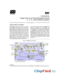 Datasheet ISD5008E manufacturer ISD