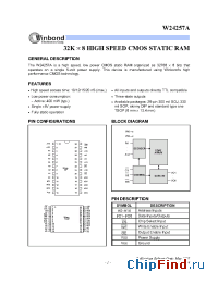 Datasheet W24257A-10 manufacturer ISD