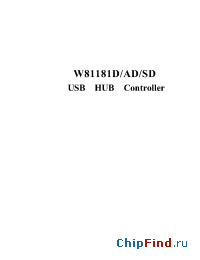 Datasheet W81181 manufacturer ISD
