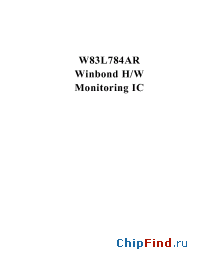 Datasheet W83L784AR manufacturer ISD