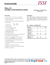Datasheet IIS42S32400B-7BI manufacturer ISSI