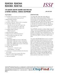 Datasheet IS24C08A-2PLI manufacturer ISSI