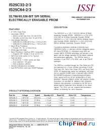 Datasheet IS25C32-2GI manufacturer ISSI