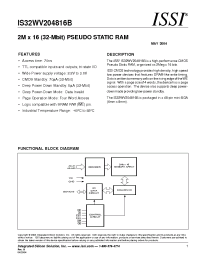 Datasheet IS32WV204816B manufacturer ISSI