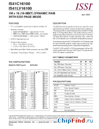 Datasheet IS41C16100-60TE manufacturer ISSI