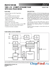 Datasheet IS41C16128-40TI manufacturer ISSI