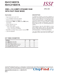 Datasheet IS41C16257A-60T manufacturer ISSI