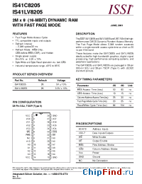 Datasheet IS41LV8205 manufacturer ISSI