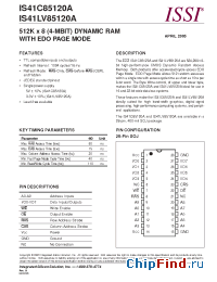 Datasheet IS41LV85120A-60K manufacturer ISSI