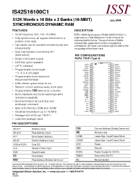 Datasheet IS42S16100C1-5T manufacturer ISSI