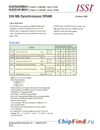 Datasheet IS42S16160A1-6TL manufacturer ISSI