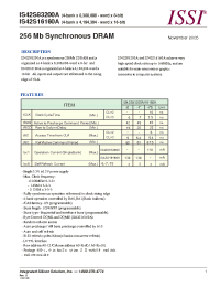 Datasheet IS42S83200A-75T manufacturer ISSI