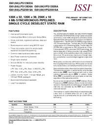 Datasheet IS61LPS12836A manufacturer ISSI