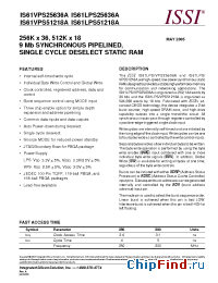 Datasheet IS61LPS25636A-250B2I производства ISSI