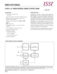 Datasheet IS61LV5128AL manufacturer ISSI