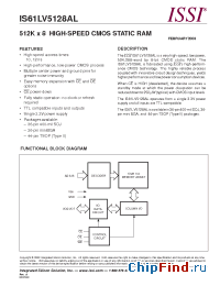 Datasheet IS61LV5128AL-15T2 manufacturer ISSI