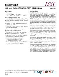 Datasheet IS61LV632A-5PQ manufacturer ISSI