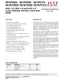 Datasheet IS61NLF25632 manufacturer ISSI