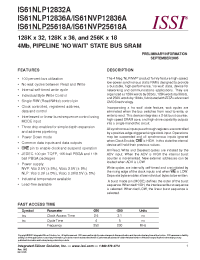 Datasheet IS61NLP12832A manufacturer ISSI