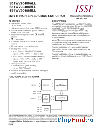 Datasheet IS61WV20488ALL-20MI manufacturer ISSI