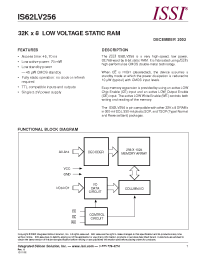 Datasheet IS62LV256-70T производства ISSI