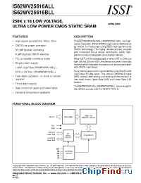 Datasheet IS62WV25616BLL/IS62WV25616CLL manufacturer ISSI